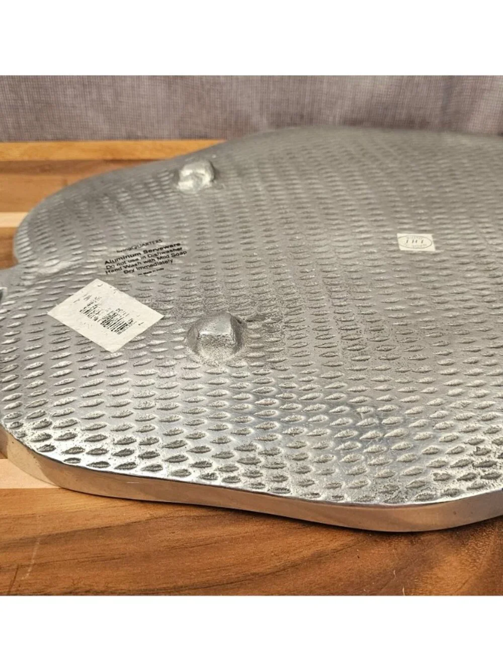 Aluminum Leaf-Shaped Decorative Serving Tray 14.5